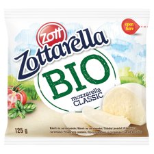 Zott Zottarella zsíros, hevített-gyúrt lágy BIO mozzarella sajt sós lében 125 g