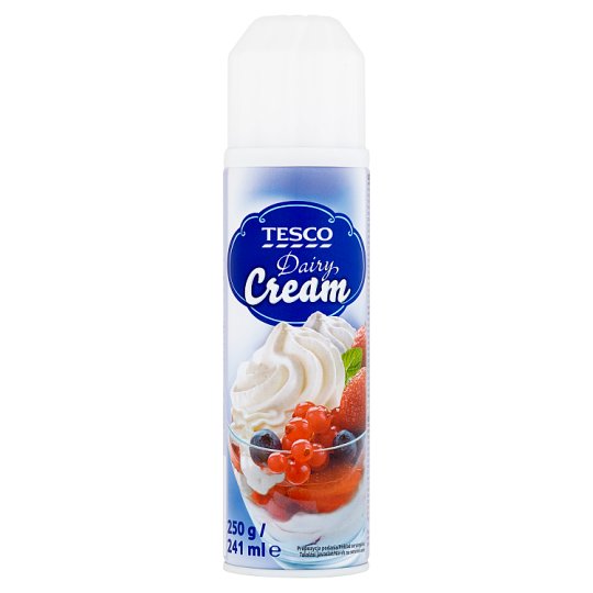 Tesco UHT cukrozott habspray 241 ml