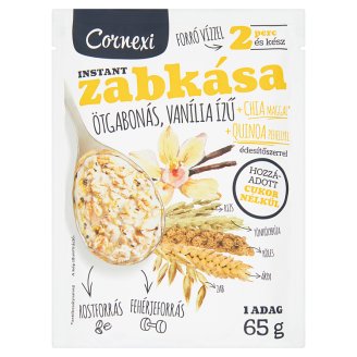 Cornexi Ötgabonás, vanília ízű zabkása chiával és quinoával, hozzáadott cukor nélküli 65 g