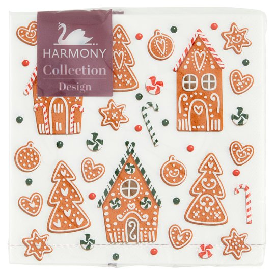 Harmony Collection Design Gingerbread House Napkins 3 Ply 33 x 33 cm 20