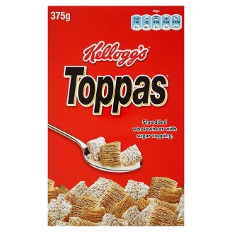 Kellogg's Toppas teljes kiőrlésű búzapehely cukorbevonattal 375 g