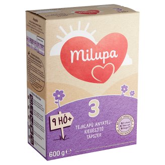 Milupa 3 tejalapú, anyatej-kiegészítő tápszer 9 hó+ 600 g