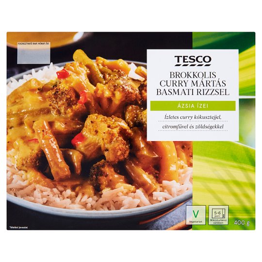 Tesco brokkolis curry mártás basmati rizzsel 400 g