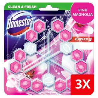 DOMESTOS Power5 WC frissítő blokk Pink Magnolia 3 x 55 g