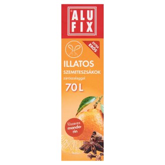 Alufix 70 literes fűszeres mandarin illatú szemeteszsákok zárószalaggal 8 db