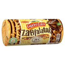 Győri Édes Zabfalatok tejcsokoládéval talpán mártott, zabpelyhes, omlós keksz 244 g