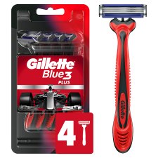 Gillette Blue3 Plus Comfort, Disposable Razors For Men, 4-Pack Razors