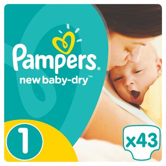 Pampers New Baby-Dry Pelenka 1-es Méret (Newborn), 43 Darabos Kiszerelés