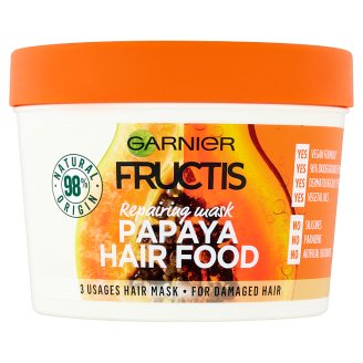 Garnier Fructis Papaya Hair Food 3 féleképpen használható hajpakolás 390 ml