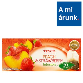 Tesco Peach & Strawberry Infusion teakeverék eper és őszibarack ízesítéssel 20 filter 40 g
