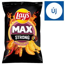 Lay's Max Strong burgonyachips csípős húsos jellegű ízesítéssel 120 g