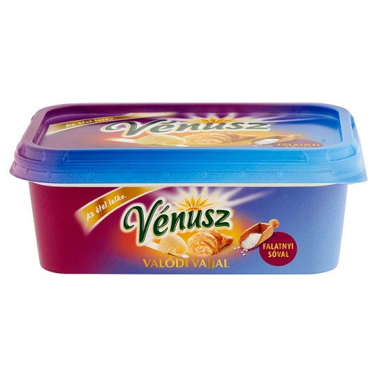 Vénusz Valódi Vajjal Falatnyi sóval margarin és vaj csökkentett zsírtartalmú keveréke 400 g