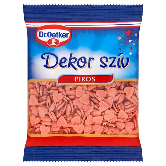 Dr. Oetker piros dekor szív 30 g