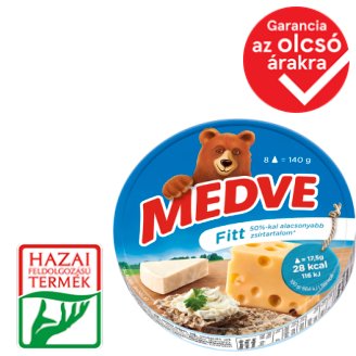 Medve Light kenhető, félzsíros, ömlesztett sajt 8 db 140 g