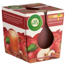 Air Wick Essential Oils Red Apple & Cinnamon Scented Candle 105 g