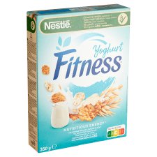 Nestlé Fitness natúr és joghurtos masszával bevont gabonapehely teljes értékű búzával, zabbal 350 g