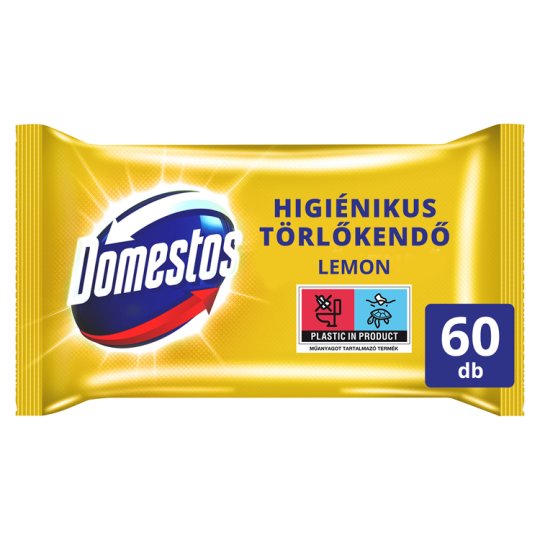 DOMESTOS Higiénikus Törlőkendő Lemon 60 db