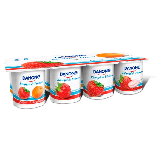 Danone eperízű és sárgabarackízű, élőflórás, zsírszegény joghurt 8 x 125 g