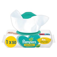 Pampers New Baby Nedves Törlőkendő, 1 Csomag = 50 db