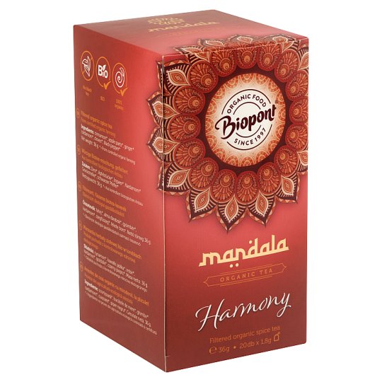 Biopont Mandala Harmony filterezett, fűszeres BIO teakeverék 20 filter 36 g