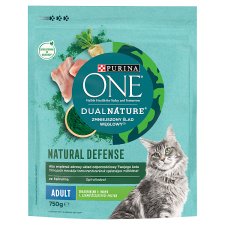 Purina One DualNature Adult Complete Pet Food for Adult Cats with Turkey 750 g