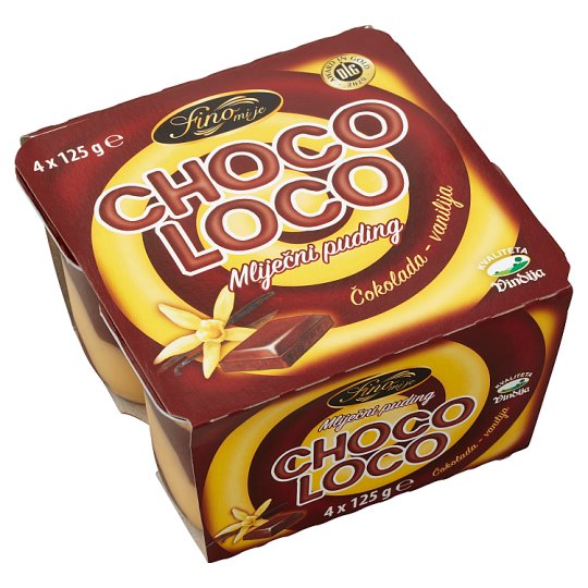 Choco-Loco Vaníliás és Csokoládés puding spirál 4 x 125 g