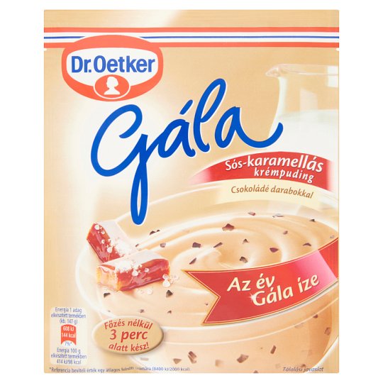 Dr. Oetker Gála sós-karamellás krémpudingpor csokoládé darabokkal 89 g