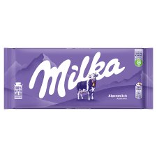 Milka alpesi tej felhasználásával készült tejcsokoládé 100 g