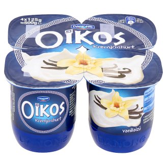 Danone Oikos Görög vaníliaízű élőflórás krémjoghurt 4 x 125 g