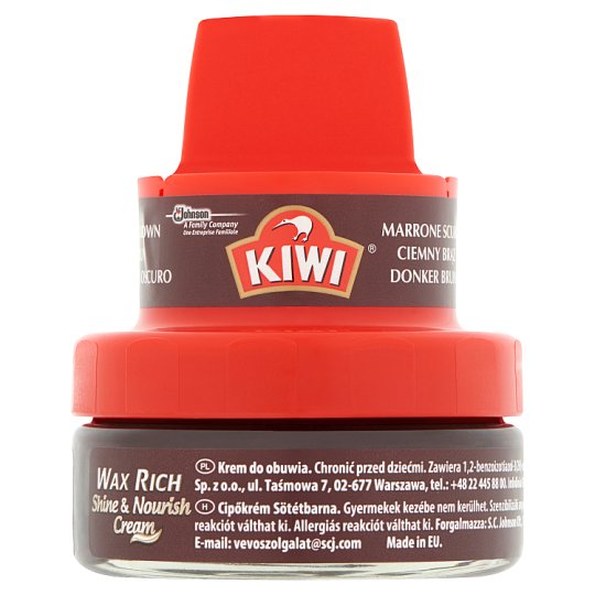 Kiwi Wax Rich sötétbarna cipőkrém 50 ml