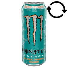 Monster Energy Ultra Fiesta Mango Carbonated Drink with Caffeine and Sweetener 500 ml