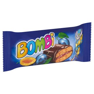 Bombi kakaós bevonómasszába mártott vegyes gyümölcsös-szilvás lekvárral töltött aprósütemény 45 g