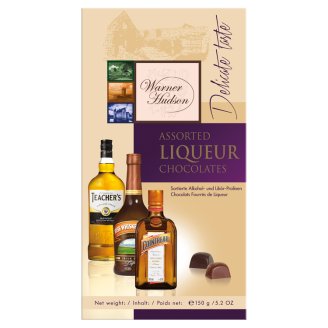 Warner Hudson alkohollal és likőrrel töltött válogatott desszertek csokoládé bevonattal 150 g