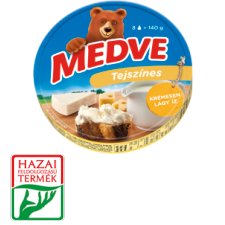 Medve Semi-Fat Processed Cheese Spread with Cream 8 x 17,5 g (140 g)