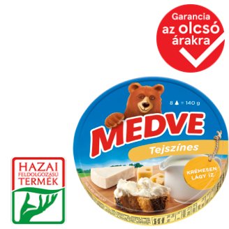 Medve tejszínes, kenhető, félzsíros, ömlesztett sajt 8 db 140 g