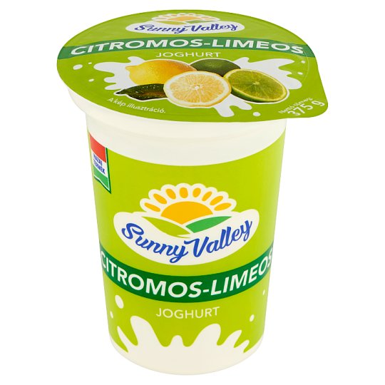 Sunny Valley élőflórás, zsírszegény citromos-limeos joghurt 375 g
