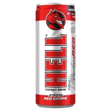 HELL STRONG Red Grape Carbonated Energy Drink 250 ml