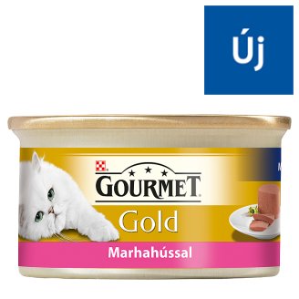 Gourmet Gold marhahúsos pástétom teljes értékű állateledel felnőtt macskák részére 85 g