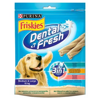 Friskies Dental Fresh kiegészítő állateledel felnőtt kutyák számára menta ízzel 180 g
