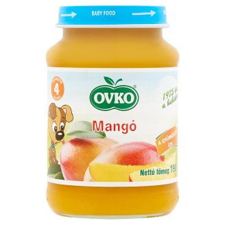 Ovko glutén- és tejszármazékmentes mangó bébidesszert 4 hónapos kortól 190 g