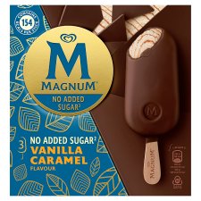 Magnum Ice Cream with Vanilla-Caramel Flavour and No Added Sugar 3 x 90 ml (270 ml)