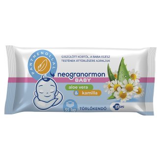 Neogranormon törlőkendő aloe vera és kamilla kivonattal 55 db
