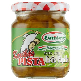 Univer Magyar Ízek Karikás Pista nyers, szeletelt erős paprika saját levében 215 g