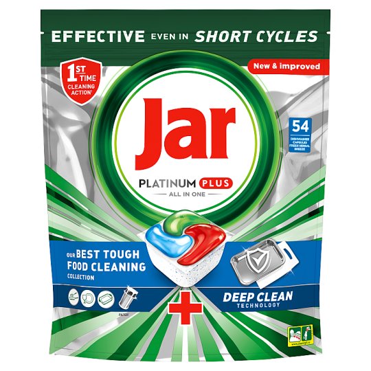 Jar Platinum Plus All in One Dishwasher Tablets Fresh Herbal Breeze