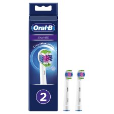 Oral-B 3D White Fogkefefej CleanMaximiser Technológiával, 2 db-os Csomag