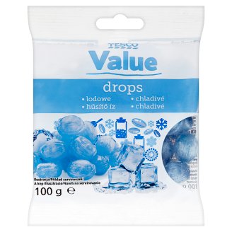Tesco Value hűs mentolos ízű töltetlen keménycukorka 100 g
