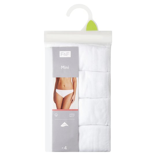 image 1 of F&F Mini brief 4 pieces in a pack, 40, White