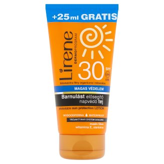 Lirene barnulást elősegítő napvédő tej SPF 30 175 ml