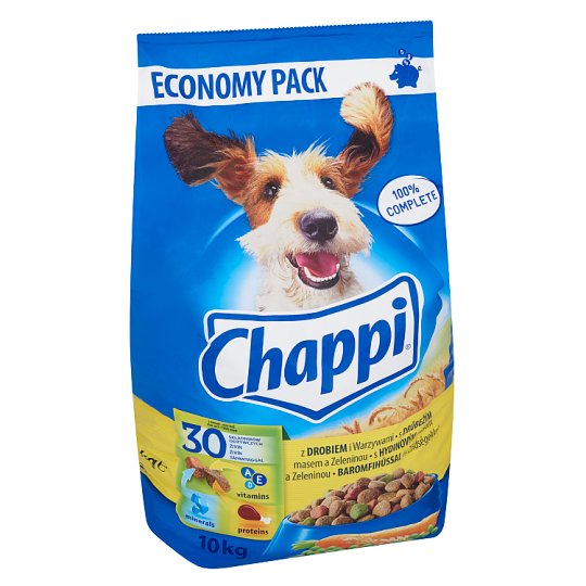 Chappi teljes értékű állateledel felnőtt kutyák számára baromfihússal és zöldségekkel 10 kg