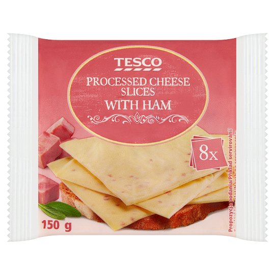 Tesco ömlesztett sajtkészítmény sonkával 8 db 150 g
